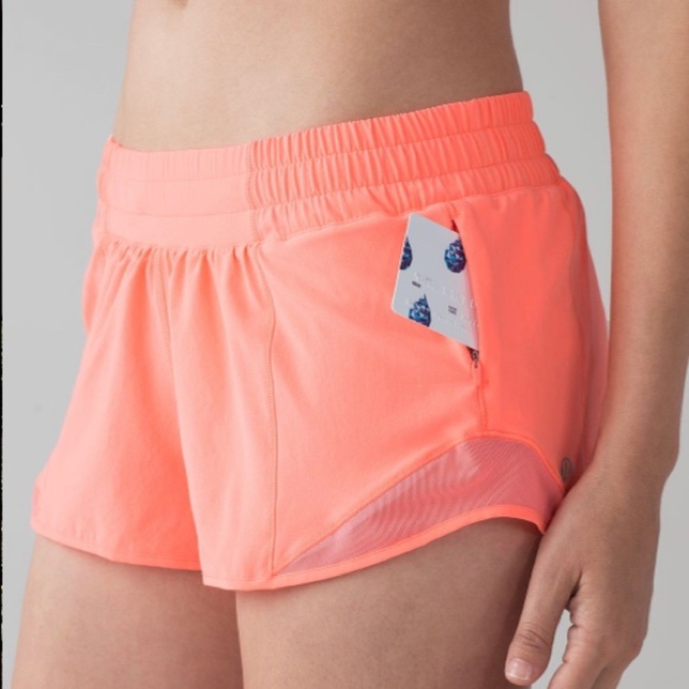 Lululemon Pop Orange Hotty Hot Short II (2.5”)